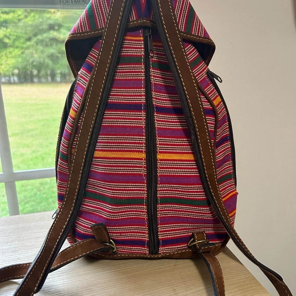 Colorful Striped Backpack - Picture 3 of 5